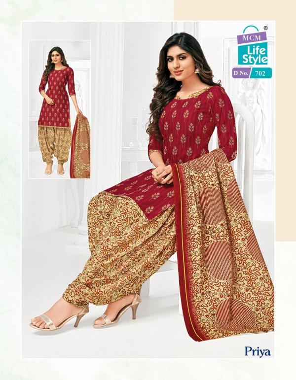 Mcm Life Style Priya Special Cotton Exclusive Designer Dress Material